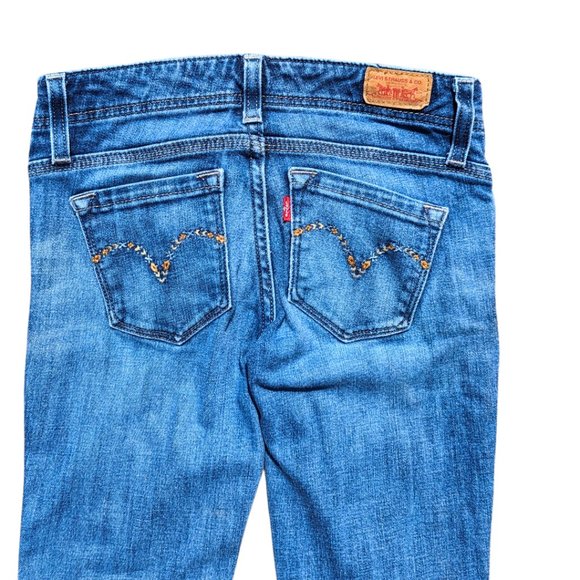 Levi's Women's Sz 0 Y2K Vintage Low Rise Bootcut Jeans - EUC - Picture 4 of 9